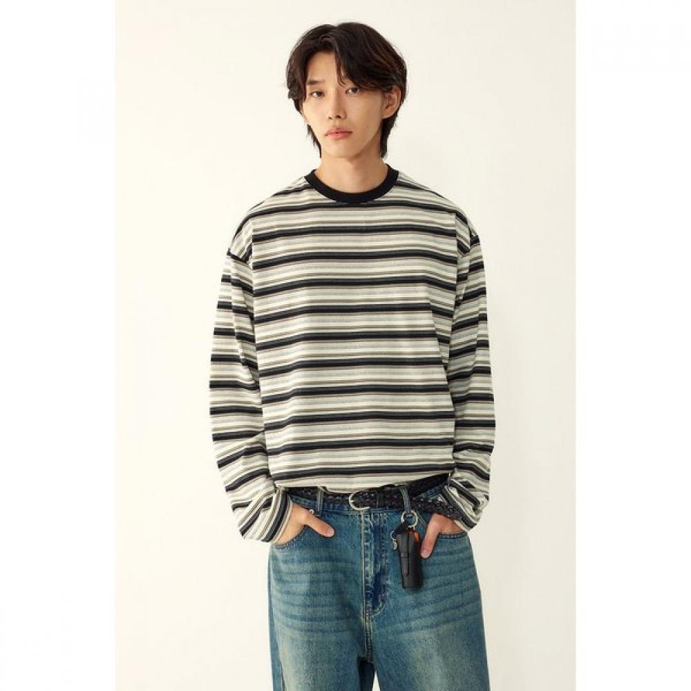 STUDIO TOMBOY Men STripe Long Sleeve T shirT 91m6322811