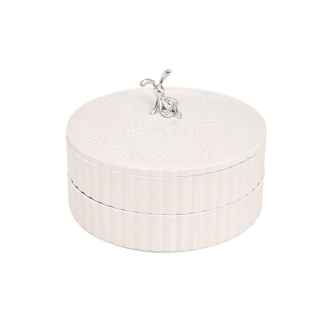 With Compartments Divided Serving Tray with Lid Veggie Tray Portable Snack Box Food Container for Biscuits, Candy, Fruits, Nuts