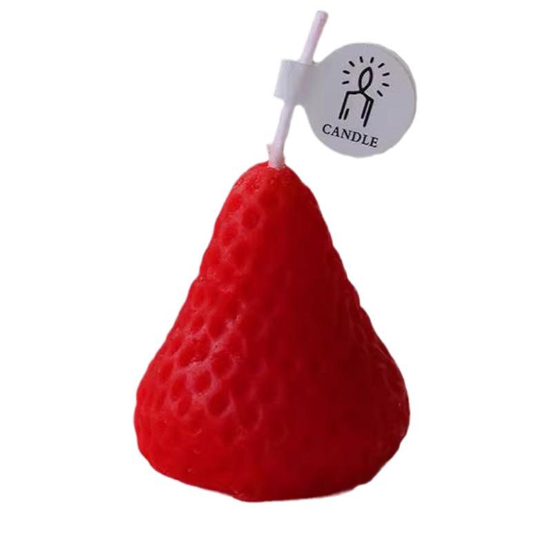 Handmade Strawberry Scented Soy Wax Candle - Cute & Creative Birthday Party Favor