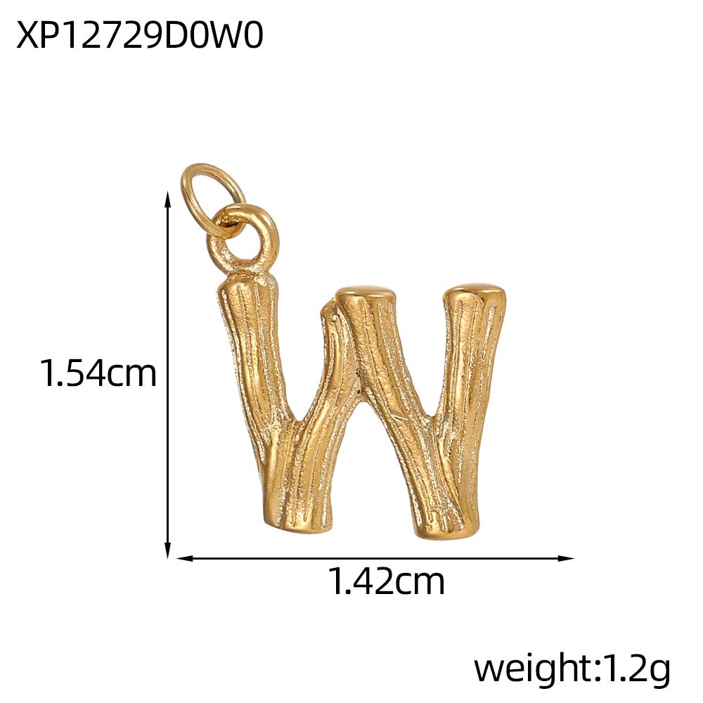 CARLIDANA Letter Charm Waterproof Stainless Steel Accessories DIY Jewelry Bamboo Knot Necklace Bracelet Alphabet Pendant