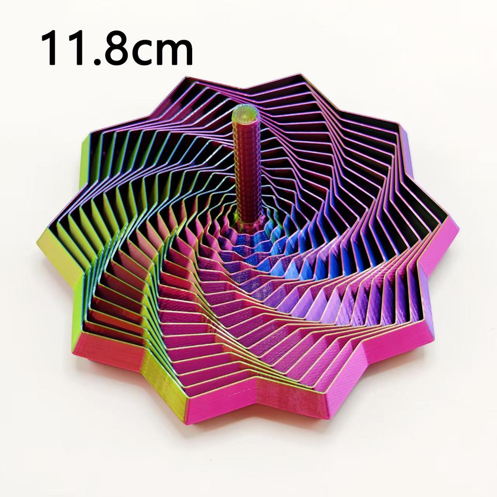 3D-Druck Erweiterte Sensorische Fidget Stern Modell Visuelle Illusion Sechseck Wirbelnde Spirale Ornamente Stressabbau Brettspiel