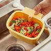 Kitchen Sink Filter Basket Sink Washing Basin Anti Leak Filter Basin One Click Press Type Grid Drain Storage Rack