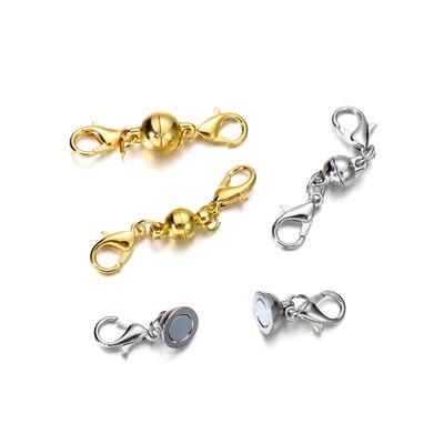 5pcs/lot Copper Magnetic Clasp Lobster Clasp Combination Leather Bracelets Necklace For DIY Jewelry Making Supplies