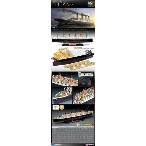 Academy 1/400 Titanic Brand New MCP Multi-Color Parts Plastic Model Kit #14215