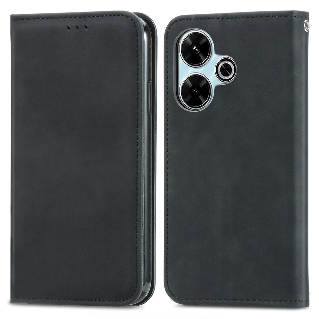 For Xiaomi Redmi 13 5G/4G Case Hidden Magnetic Leather Folding Stand Phone Cover