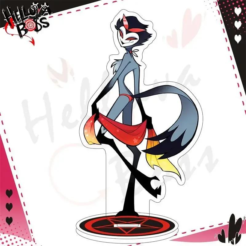 Helluva Boss Sleutelhanger Man Anime Ketting voor Broek Vrouwen Sleutelhanger Mannen Acryl Hanger Sleutelring Meisjes Sleutelhouder Sieraden Llaveros Acrylic Stand
