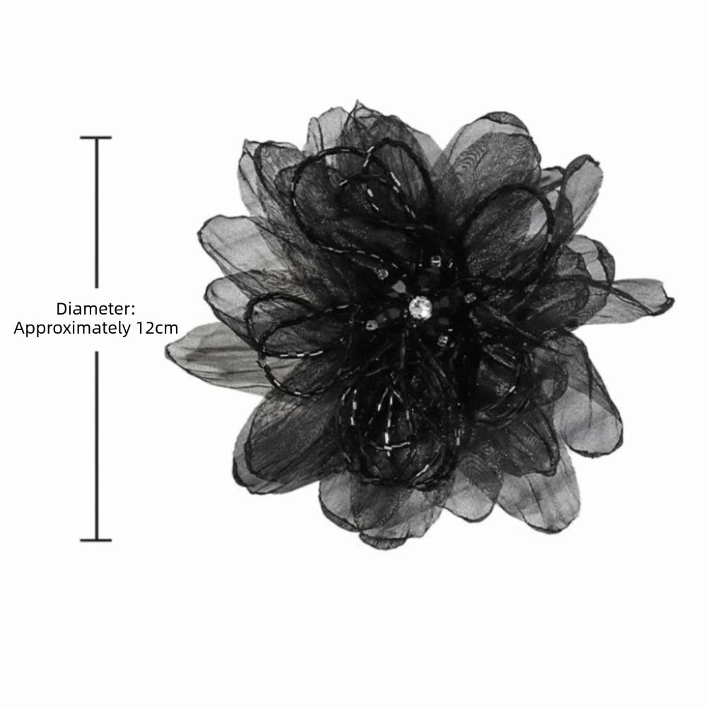 Organza Fabric Flower Patch Beaded Flower Flower Applique Clothing Decoration