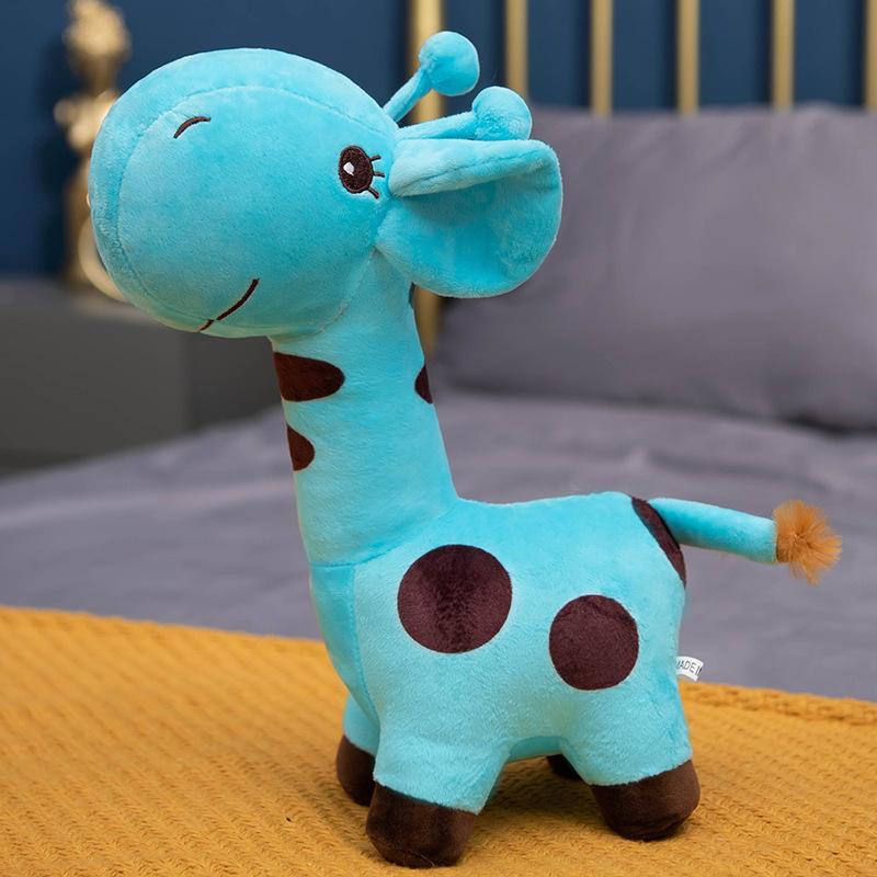 Pluszowa lalka żyrafa, słodka kolorowa lalka jeleń, dekoracyjny prezent