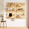 Solid Wood Hole Wooden Shelf Pegboard Accessories Wall Shelf Hole Board Household Decoration Display Stand