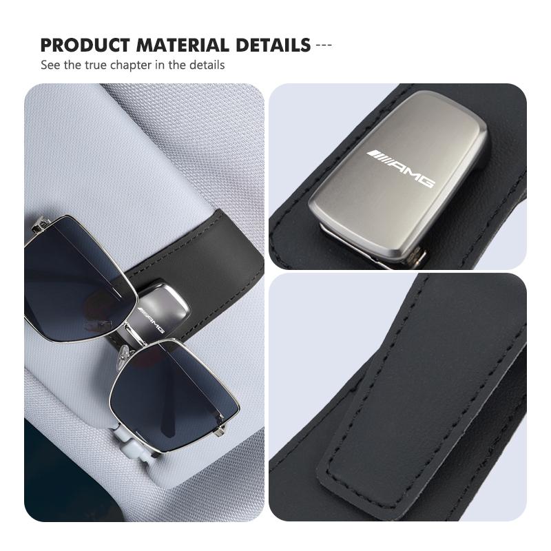 Magnetic Car Sunglasses Holder Eyeglass Hanger Ticket Card Clip For Mercedes Benz AMG W202 W212 W213 W220 W221 W222 C180 C200