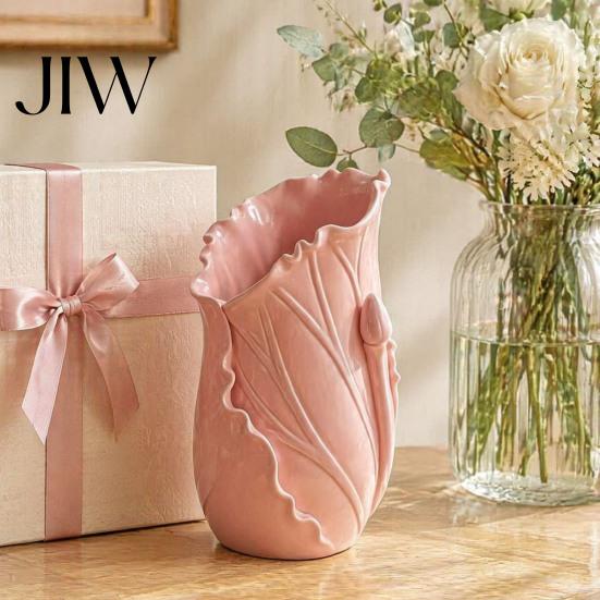 Modern Pen Cup for Office Lotus Leaf Holder, Decorative Pencil Stylish Holder Desk Organizer Supplies Makeup Brushes Desktop Accessory