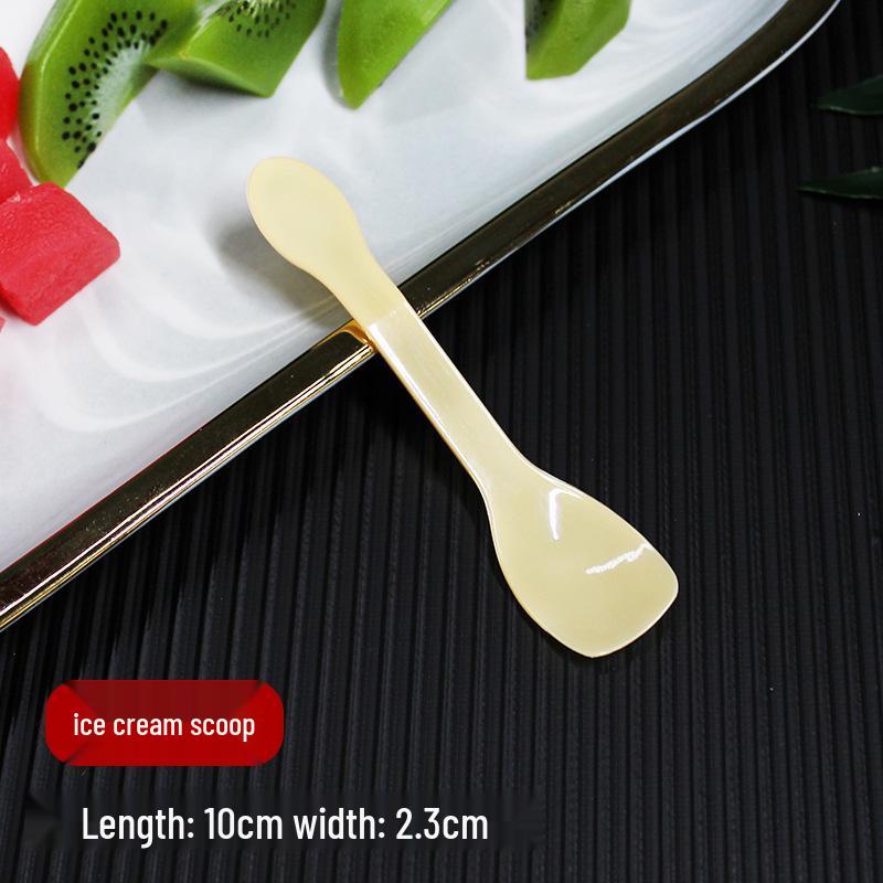 Individually Packaged Transparent Disposable Tasting Spoons for Ice Cream, Yogurt, and Pudding