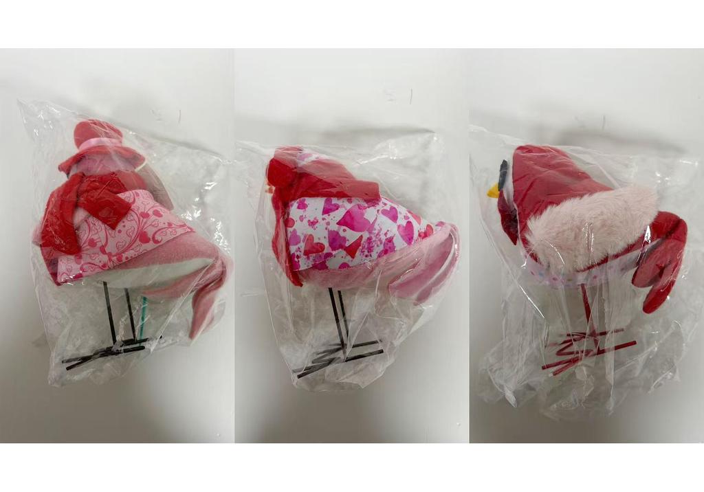 Valentine's Day Bird Doll with Heart, Glasses, Scarf, and Hat - Cute Qixi Festival Ornament