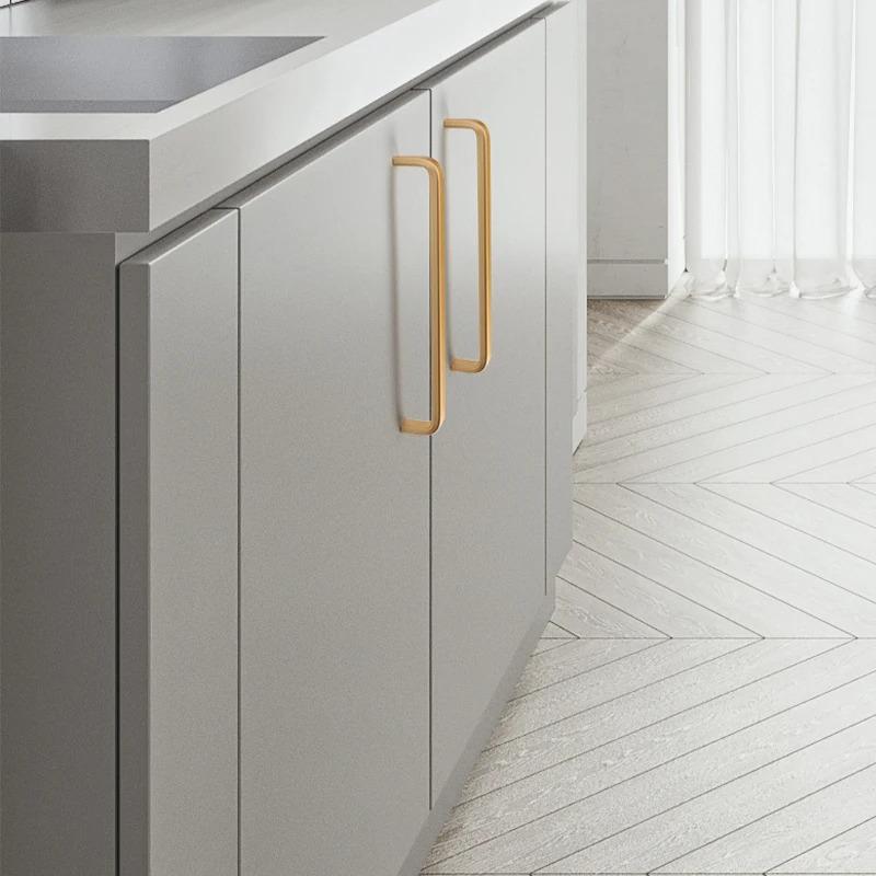 Modern Aluminum T Bar Pulls Kitchen Cabinet Handles Door Drawer Knobs Wardrobe Furniture Hardware Home Decoration