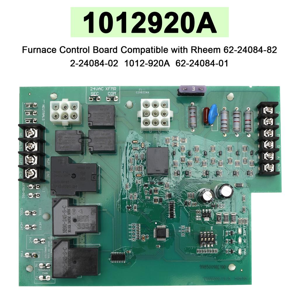 1012920A Furnace Control Board Compatible with Rheem 62-24084-82 2-24084-02