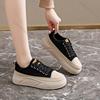 Fashion Comemore 2025 Spring New Thick Bottom Sneakers for Women Casual Flat Heightening Mixed Color Fashion Leisure Sport Women's Shoes