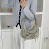 Korean Style Pleated Hand Bag Nylon Fashion Underarm Bag Casual INS Shoulder Bag  Travel