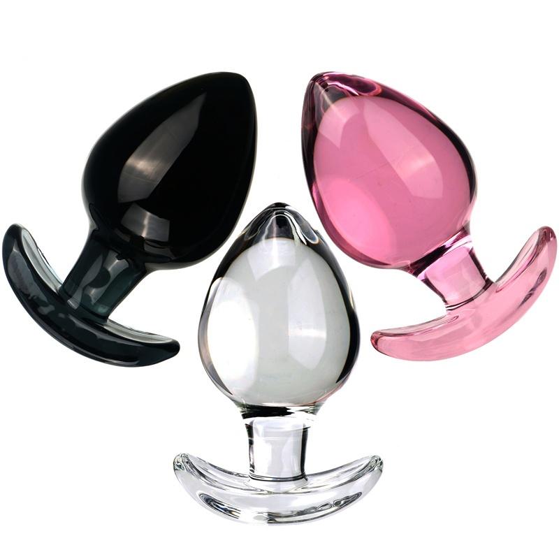 VaHppy Glass Anal Plugs 500g 6.5cm Anal Sex Toys Masturbator Gay Extension Training Lesbian Novelty shape style Adult Products SM BDSM