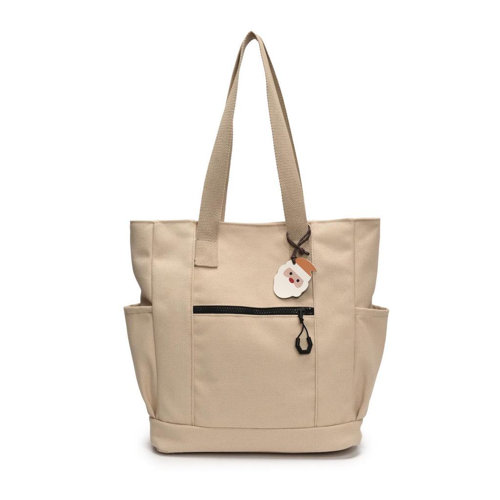 Women's Large Canvas Tote: College Style, Casual Shoulder Bag with Ample Storage