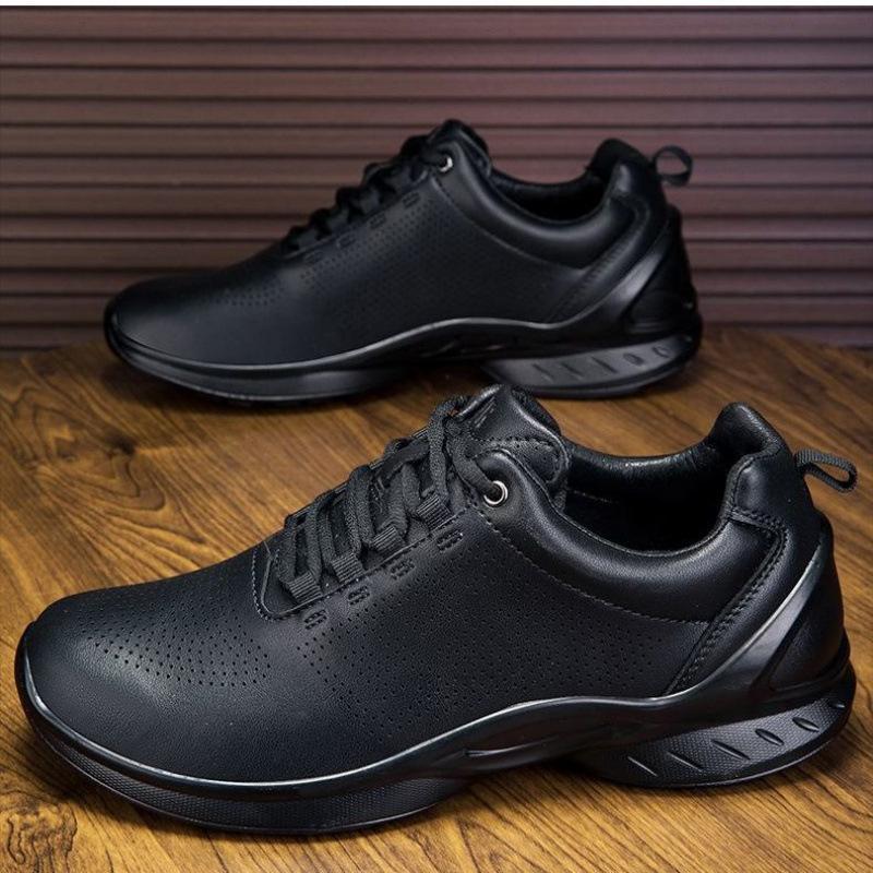 

Rotating automatic buckle fire backup shoes men s shoes cowhide mesh breathable leisure outdoor sports leather shoes business wear-resistant 46