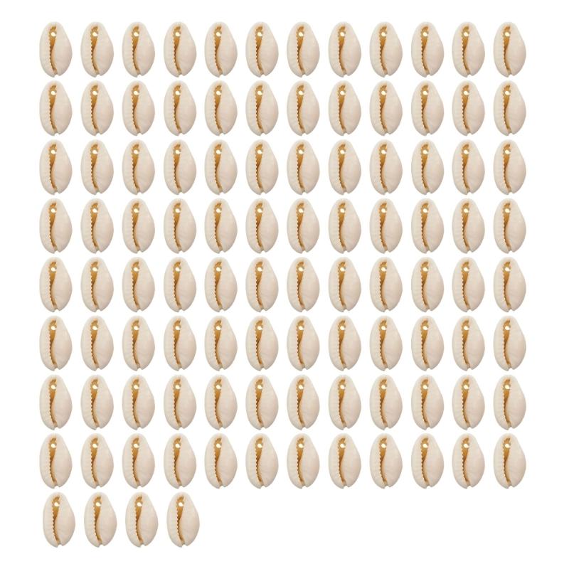 Pack of 100 Natural Seashells Charm Sea Shell Accessories for Handmade Bracelets and Necklaces Jewelry Components
