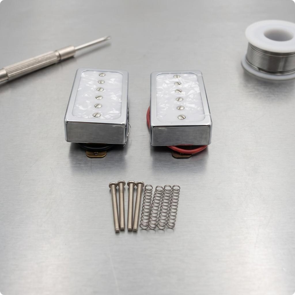 2 Pieces P90 Single Coil Pickup Set Shielded Pickups with Mounting Screws