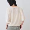 INDIVI Washable Sheer Layered Knit Light Gray Size 38 Lamé Sweater, 12712470, Women's, (011), (M)