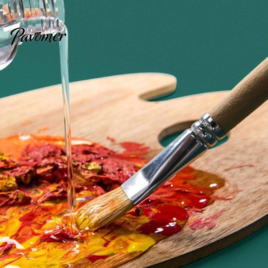 Large Color Mixing Board Wooden Paint Palette, Square Oval Shaped Artist Painting Tray with Easy To Clean Palette Thumb Hole for Acrylic Watercolor