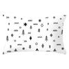 Home Geometric Peach Skin Waist Pillow Case Nordic Style Sofa Printed Pillow Case Office Lumbar Pillow