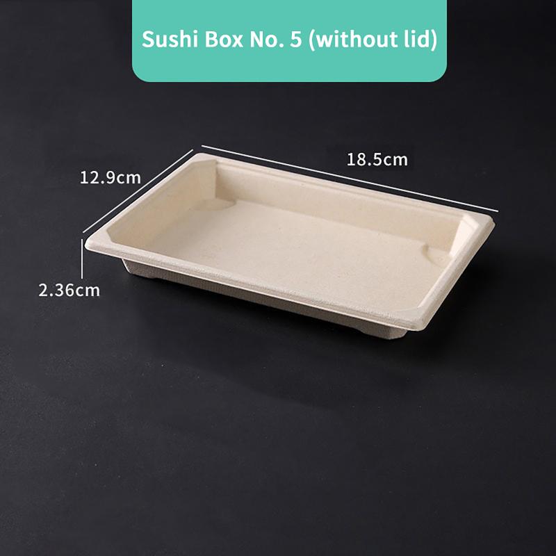 Disposable Sushi Box Home Takeaway Packaging Box Environmentally Friendly And Biodegradable Rectangular Sushi Plate Meal Box