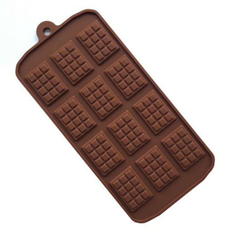 Chocolate Mold Rectangle Non Stick Silicone Waffle Bar Mould for Cake DIY Baking Tool
