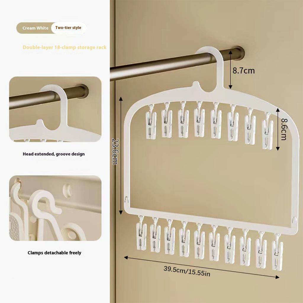 Fall Proof Plastic Clothes Hanger User Friendly Multifunctional Hook For Compact Living Spaces Secure Garment Drying Solution