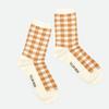 YELLOWSOCKS LINE CHECK BROWN