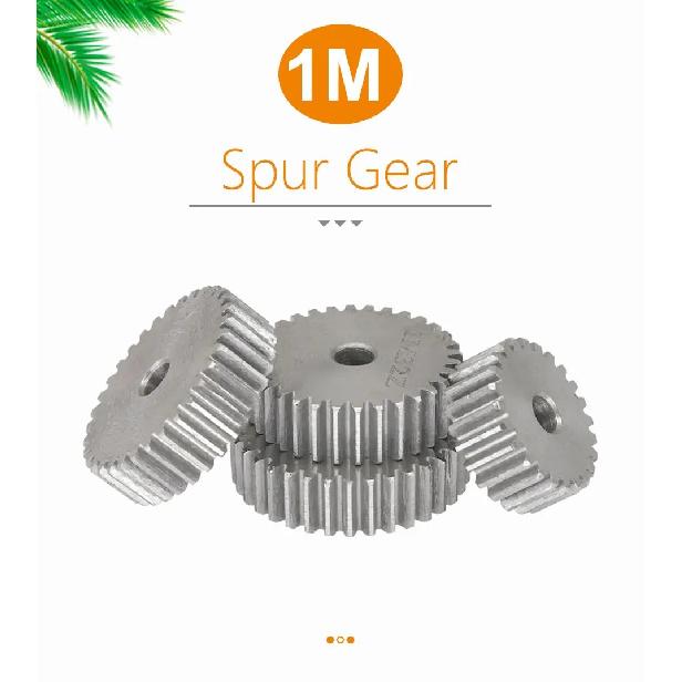 1 Piece Cylindrical Gear 1M-31/32/33/34/35/36/37/38/39/40T SC45# Carbon Steel Material Metal Gear For Transmission Accessories