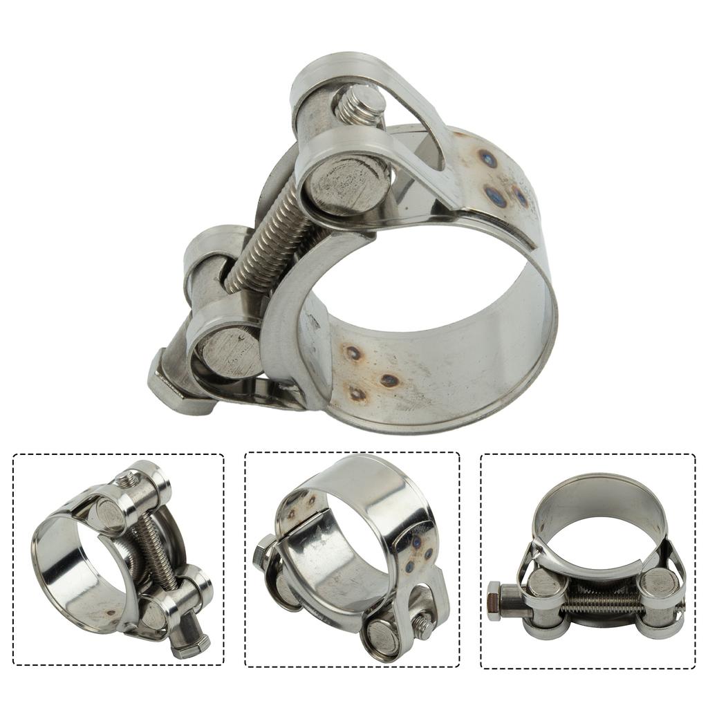 Hose Clamp Engine Intake Exhaust System Silicone Silver Small Set Screw