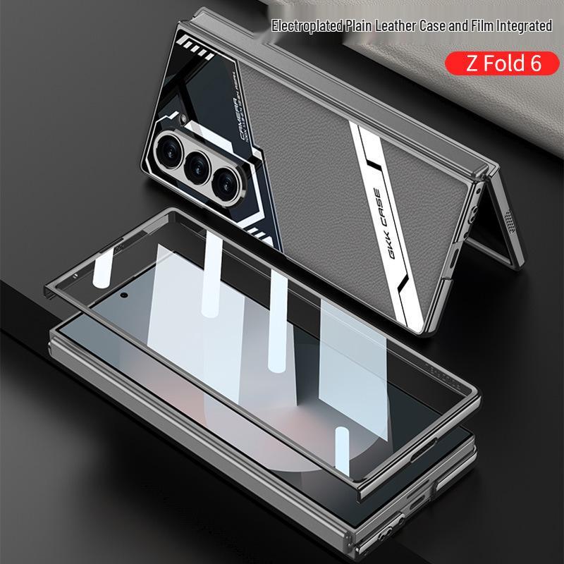 Samsung Z Fold6 Electroplated Leather Case - Anti-Drop, E-sports Design.