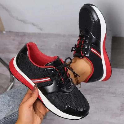 New Women's Sports Shoes Fashion Lace Up Flat Bottom Round Toe Vulcanized Shoes Cushion Tennis Shoes Women Spring Style 149