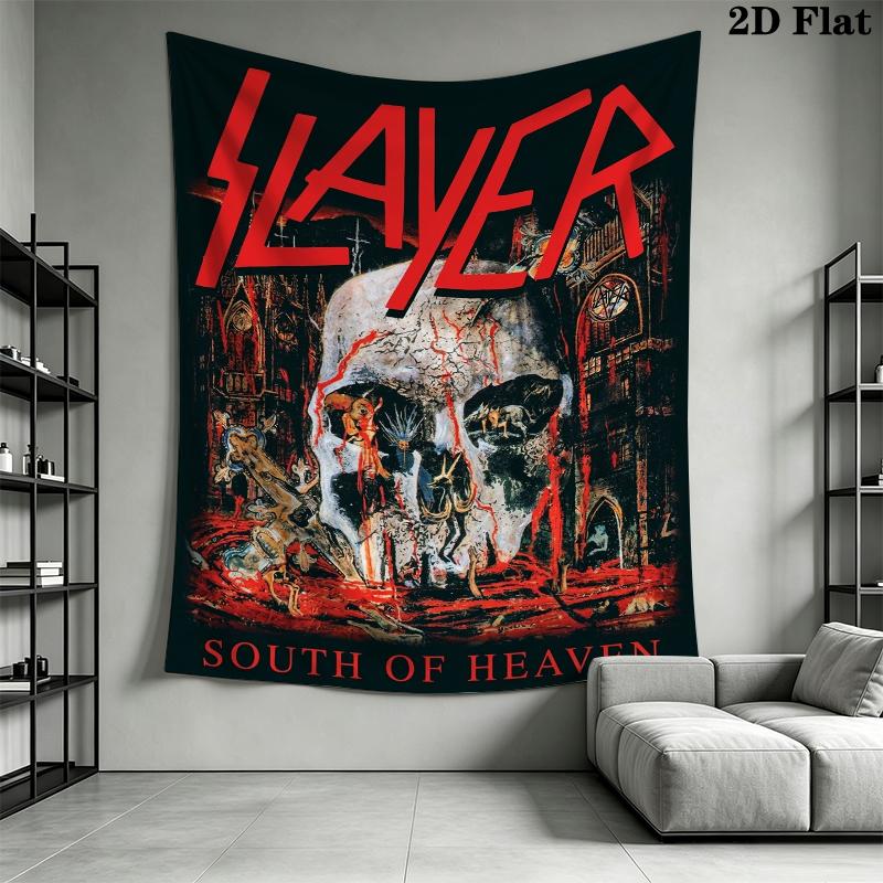 Slayer Wall Tapestry Aesthetic Wall Hanging Printed Fabric Blanket Decorative Tapestries for Bedroom Living Room Home Decor