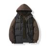 Herren Winter Paar Stil Dicke Baumwolljacke Locker sitzende Kapuzen-Brotjacke Jugendliche Kurze Baumwolljacke
