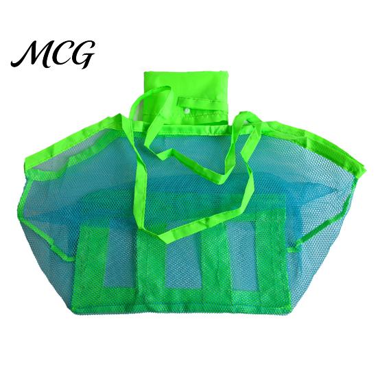 Faltbare Reisetasche Strand-Aufbewahrungstasche, Leichte Netz-Atmungsaktive Essentials Einfach zu tragende Tasche, für Outdoor-Partys Platzsparend