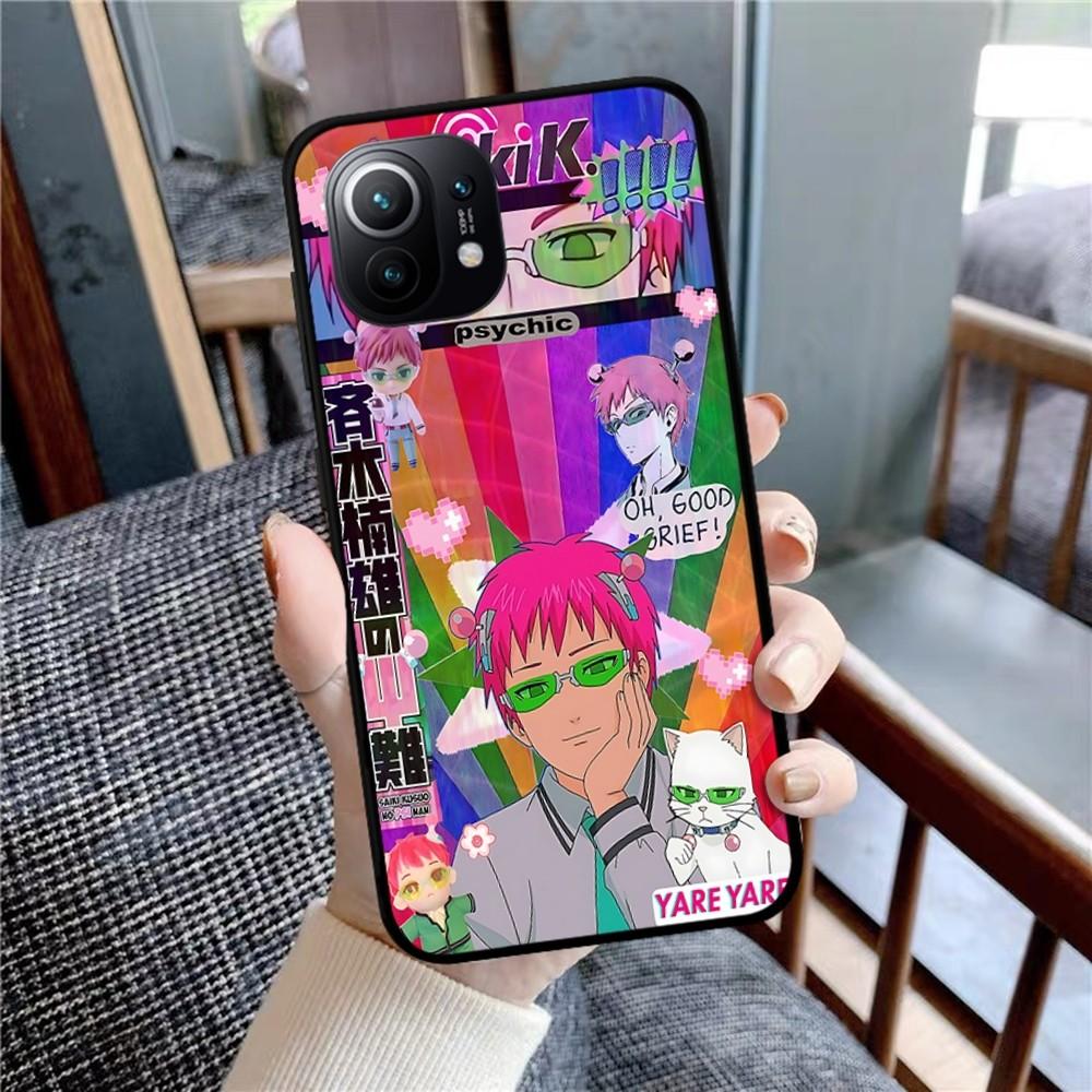 Saiki Kusuo No Psi Nan Phone Case For Xiaomi Mi 5X 8 9 10 11 12 Lite Pro 10T PocoX3pro PocoM3 Note 10 Pro Lite