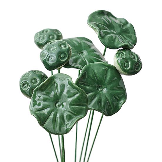 

Handmade Ceramic Simulation Flower Realistic Fake Colorful Blossom Decoration Artificial Flower with Stem DIY Vase Decoration