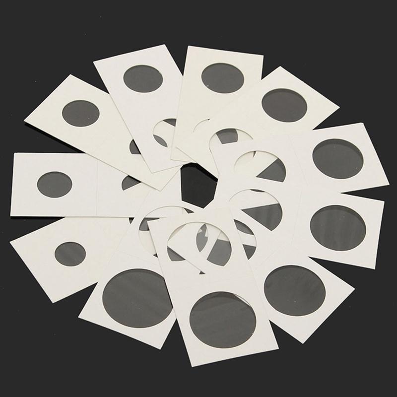 50pcs Cartón 2x2 Mylar Portamonedas Cajas de Almacenamiento Bolsa de Almacenamiento Tamaño Aleatorio