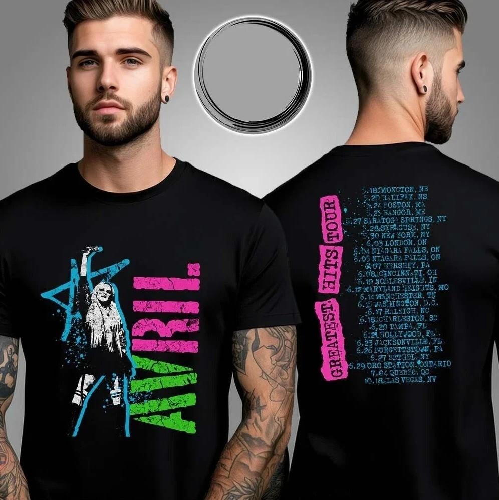 

Avril Lavigne Greatest Hits Tour Dates 2025 Unisex Concert Fan Gifts Unisex T-Shirt M