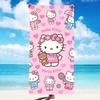 1pc Sanrio Kuromi Hello Kitty Family Print Absorbent Quick Dry Bath Sports Cape Towel for Beach Seaside Swimming Pool