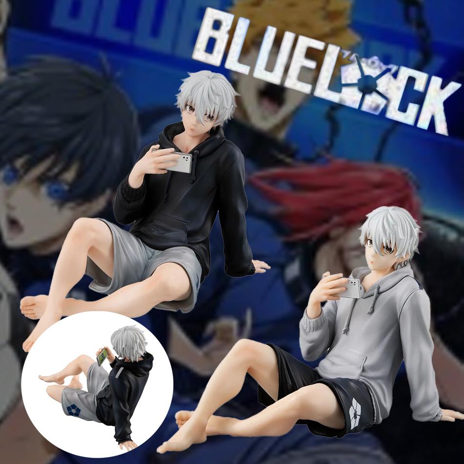 Nagi Seishiro Anime Figur sitzende Pose Actionfigur Nagi Seishiro Figur niedliche Sammlungsdekoration Modellpuppe Anime Geschenke