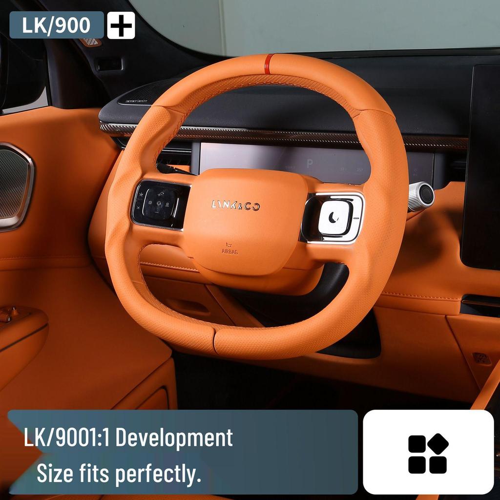 Lynk & Co 900 Steering Wheel Cover: Breathable, Soft Wrap, Full Coverage, All-Season Accessory