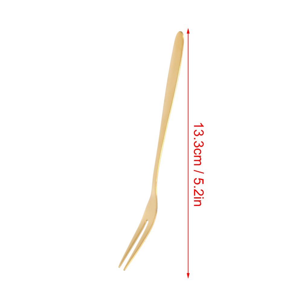 5Pcs Mini Size Snack Fork Rustless Steel Fruit Pick Fork Reusable Dessert Fork Dessert Tasting