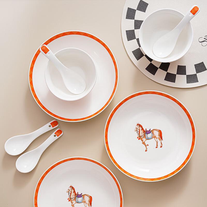 Huazao Baijia WZ 'Dream as a Horse' New Chinese Ceramic Tableware Set