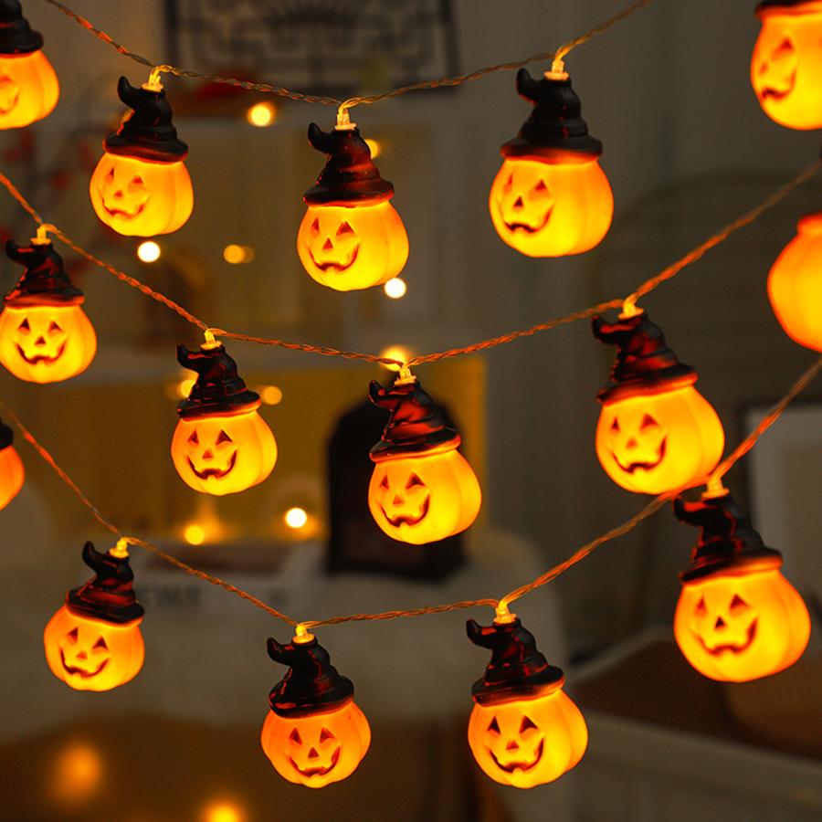 

LED Halloween Magic Cap Pumpkin Lantern String Easter Bar Party Decoration Lights 1.5m 10led-usb теплый белый